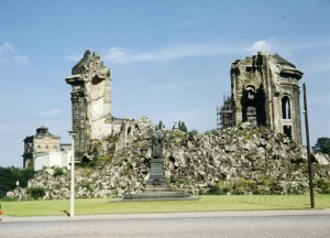 Frauenkirche ruins, 1967. photographer unknown